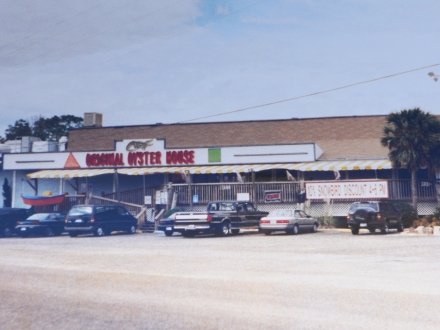 Vintage photo of the Original Oyster House seafood restaurant in Gulf Shores 