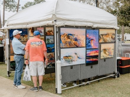 Photography booth at the Orange Beach Festival of Art