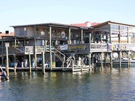 Vintage photo of Tacky Jacks Orange Beach seafood restaurant