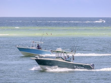 Boats in the water on Alabama's Beaches