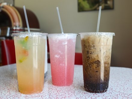 Dirty sodas at Shore Fizz local soda shop in Gulf Shores
