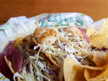 Shrimp tacos at LuLu's family restaurant in Gulf Shores