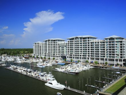 View of the condos that are near the Wharf