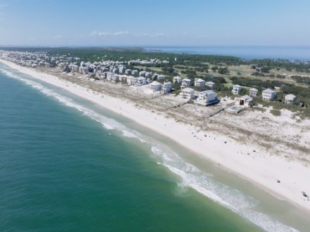 Drone view of the beach on Alabama's Beaches