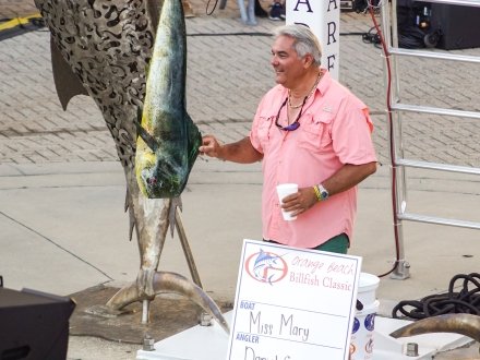 Man with his winning tuna catch at the Orange Beach Billfish Classic