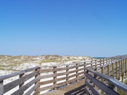 Beach boardwalk at Branyon Beach Access in Gulf Shores