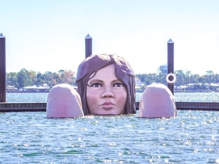 Lady in the Water statue at Barber Marina in Elberta