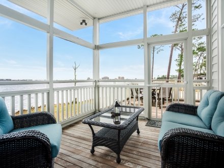 View from inside the Eagle Cottages in Gulf State Park on Alabama's Beaches