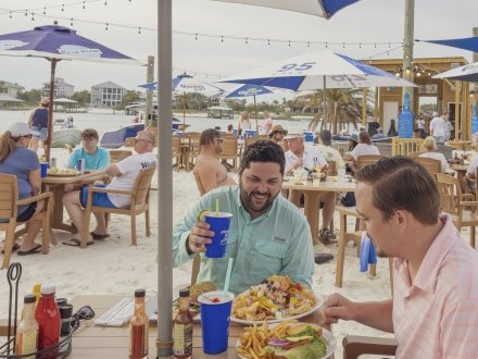 guy friends at flora bama yacht club
