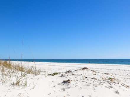 white sand beach in Gulf Shores