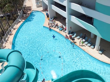 Aerial view of Turquoise Place pool on Alabama's Beaches