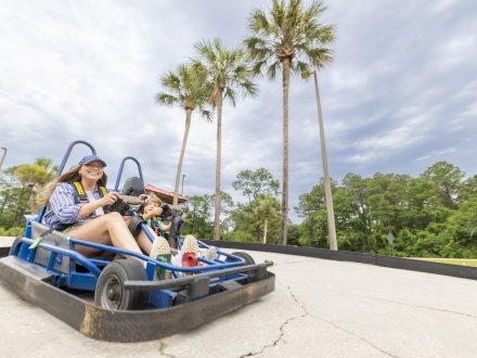 Visitors racing at the Track.