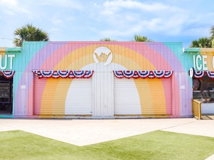 The Hangout Mural Gulf Shores beachfront restaurant