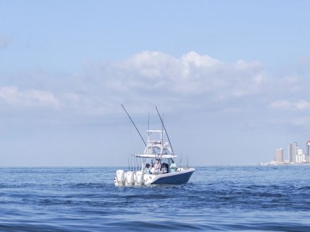 boat cruising the inshore waters of Orange Beach