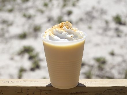 A creamy key lime cocktail at Flora-Bama Bar in Orange Beach