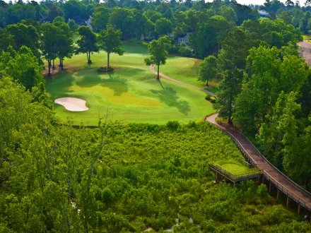 Aerial view of Rock Creek golf course in Fairhope, Alabama