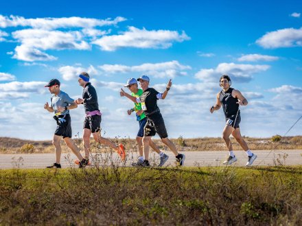 People running the Coastal Half Marathon on Alabama's Beaches
