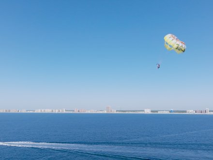 Parasail soaring over the Gulf in Orange Beach