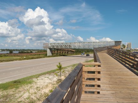 Boardwalk trail to Interpretive Center in Gulf State Park