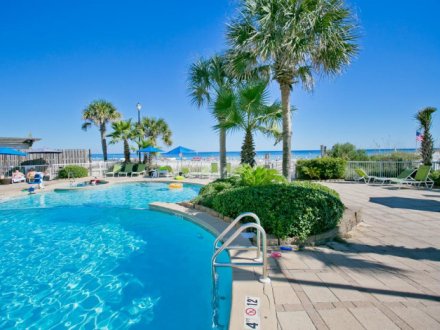Beachfront pool at Holiday Inn Express
