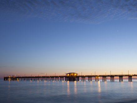 Gulf State Park Fishing Pier at sunset