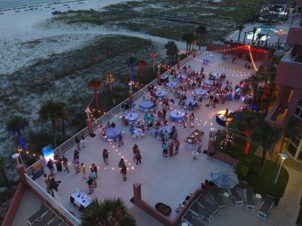 Gulf-front deck and meeting space at Perdido Beach Resort