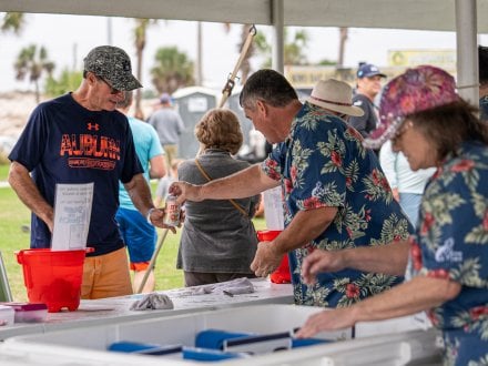 People enjoying the Food Truck Festival on Alabama's Beaches
