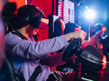VR racing game