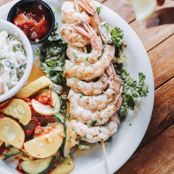 Shrimp dish from a restaurant on Alabama's Beaches