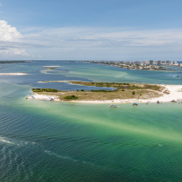 Boat near the Islands in Orange Beach, Alabama