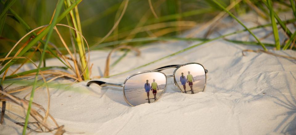 Couple reflection Orange Beach
