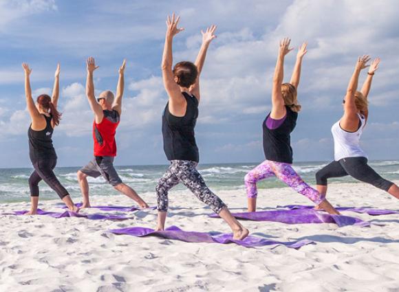 Beach yoga