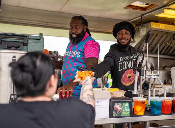 Food vendor at the Annual Coastal Alabama Food Truck & Craft Beer Festival in Gulf Shores