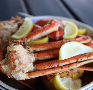 crab legs at the catch seafood restaurant in gulf shores