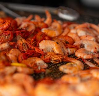 Fresh Gulf shrimp and crawfish at the Annual Shrimp Festival in Gulf Shores