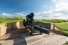 Cannon facing the Gulf at Historic Fort Morgan site in Gulf Shores.