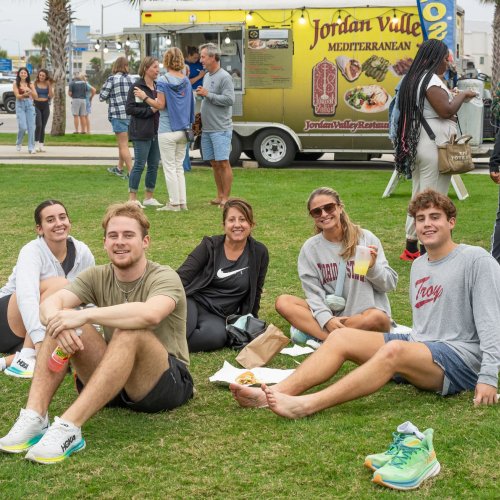 Attendees at The Coastal Alabama Food Truck Festival in Gulf Shores