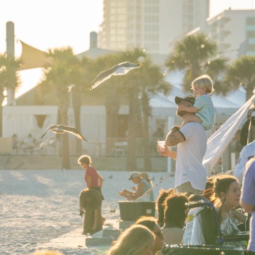 People enjoying Shrimp Fest in Gulf Shores, best beach festival