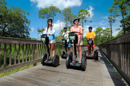 Family riding segways
