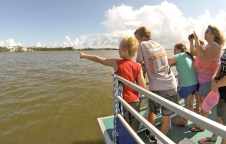 Family on Dolphin Cruise in Orange Beach AL