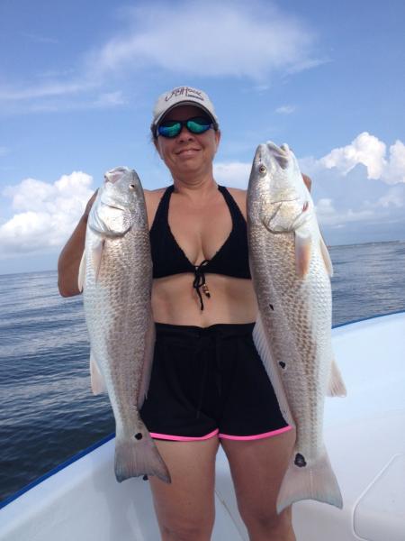 Bull redfish bite at the Dixey Bar in Fort Morgan