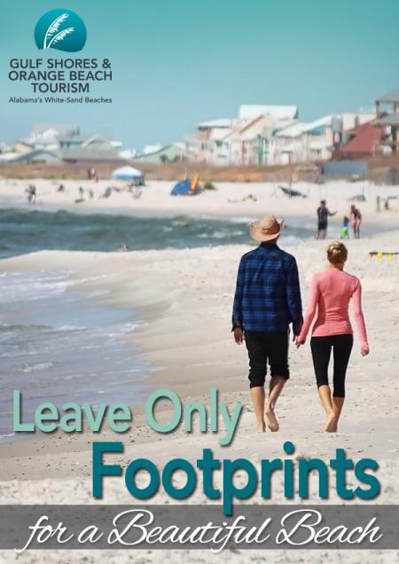 Couple walks along Alabama's White Sand beaches